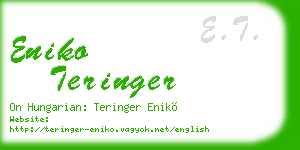 eniko teringer business card